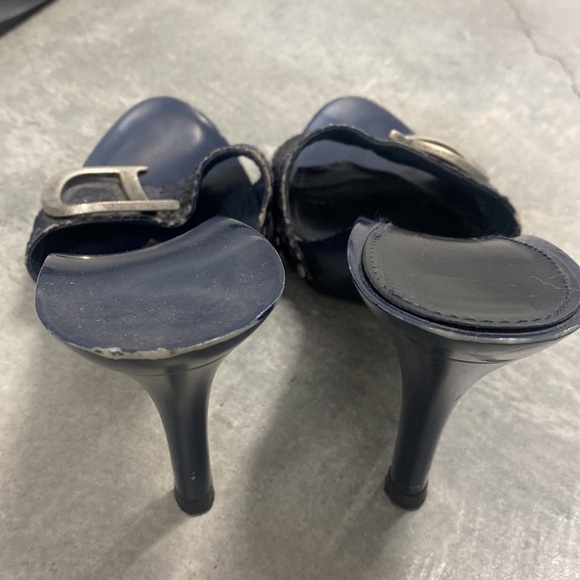 Authentic Rare Dior Clogs Mules Sandals Snakeskin leather CD logo John Galliano - Picture 6 of 15